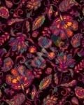Bohemian Folk Art Paisley and Tulips Pattern #2 Decorative Curbside Farm Mailbox Cover