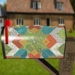 Bohemian Folk Art Ethnic Mandala Patchwork Pattern Decorative Curbside Farm Mailbox Cover