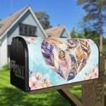 Beautiful Native Feather Heart #1 Decorative Curbside Farm Mailbox Cover