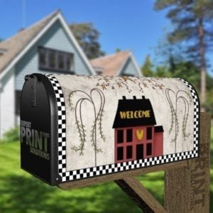 Saltbox House Welcome Decorative Curbside Farm Mailbox Cover