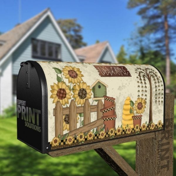 Sunflower Garden Welcome Decorative Curbside Farm Mailbox Cover