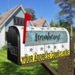 Farmhouse Wood Pattern Sign Design Decorative Curbside Farm Mailbox Cover