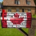 Canadian Flag on Bricks Decorative Curbside Farm Mailbox Cover