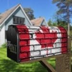 Canadian Flag on Bricks Decorative Curbside Farm Mailbox Cover