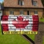 Canadian Flag on Bricks Decorative Curbside Farm Mailbox Cover