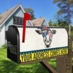 American Cow in Sunglasses Decorative Curbside Farm Mailbox Cover