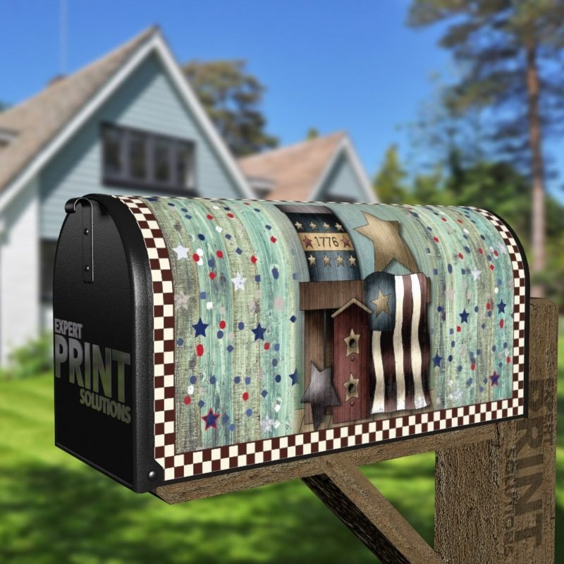 Prim Country USA American Design #5 Decorative Curbside Farm Mailbox Cover