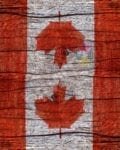 Canadian Flag on Wood Design #2 Decorative Curbside Farm Mailbox Cover