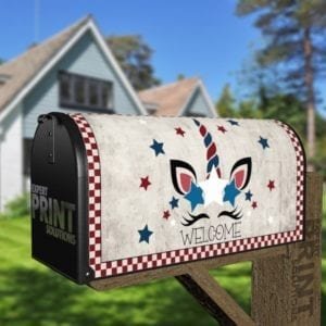 American Unicorn Decorative Curbside Farm Mailbox Cover