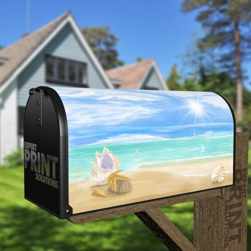 Sand, Sea, Sunshine Decorative Curbside Farm Mailbox Cover