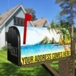Tropical Paradise Vacation Decorative Curbside Farm Mailbox Cover