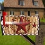 Primitive Country Folk Barn Star #6 - Welcome Friends Decorative Curbside Farm Mailbox Cover