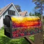 Sunset Poppy Field Decorative Curbside Farm Mailbox Cover