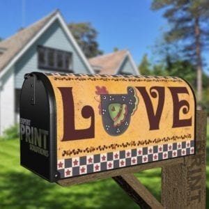 Primitive Country Folk Design #14 - Home Decorative Curbside Farm Mailbox Cover
