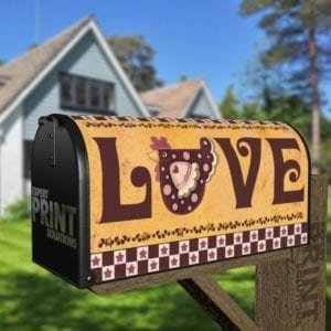 Primitive Country Folk Design #12 - Love Decorative Curbside Farm Mailbox Cover