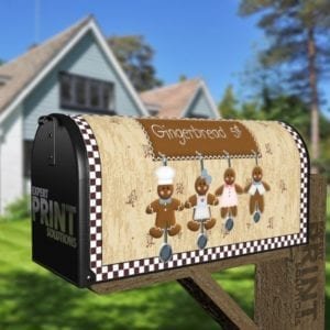 Primitive Country Folk Design #11 - Gingerbread 5c Decorative Curbside Farm Mailbox Cover