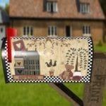 Primitive Country Folk Design #8 - Homespun Decorative Curbside Farm Mailbox Cover