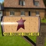 Primitive Red Barn Star Decorative Curbside Farm Mailbox Cover