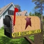 Primitive Red Barn Star Decorative Curbside Farm Mailbox Cover