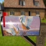 Dancing Crane Couple Decorative Curbside Farm Mailbox Cover