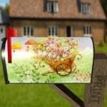 Little Cart with Lots of Flowers Decorative Curbside Farm Mailbox Cover