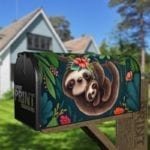 Cute Mommy and Baby Sloths Decorative Curbside Farm Mailbox Cover