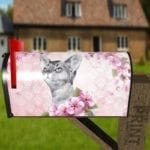 Pretty Sphynx Cat and Flowers Decorative Curbside Farm Mailbox Cover