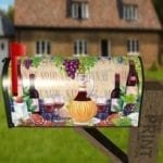 Rustic Winery with Wine Bottles, Fruit and Cheese #2 Decorative Curbside Farm Mailbox Cover