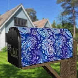 Bohemian Folk Art Ethnic Paisley Design #2 Decorative Curbside Farm Mailbox Cover