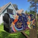 Bohemian Folk Art Ethnic Paisley Design #3 Decorative Curbside Farm Mailbox Cover