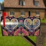 Bohemian Folk Art Ethnic Paisley Design #4 Decorative Curbside Farm Mailbox Cover