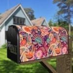 Bohemian Folk Art Ethnic Paisley Design #7 Decorative Curbside Farm Mailbox Cover