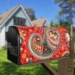 Bohemian Folk Art Ethnic Paisley Design #16 Decorative Curbside Farm Mailbox Cover