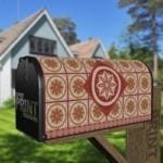 Bohemian Folk Tile Pattern #2 Decorative Curbside Farm Mailbox Cover