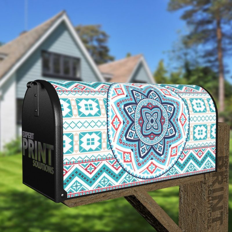 Beautiful Ethnic Bohemian Folk Pattern #2 Decorative Curbside Farm Mailbox Cover