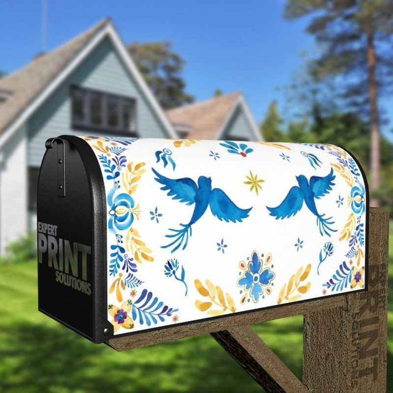 Beautiful Ethnic Bohemian Folk Talavera Pattern #1 Decorative Curbside Farm Mailbox Cover