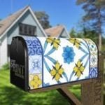 Beautiful Ethnic Bohemian Folk Talavera Pattern #3 Decorative Curbside Farm Mailbox Cover