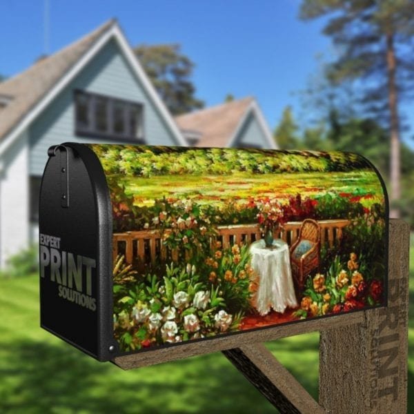 Beautiful Night on a Terrace Decorative Curbside Farm Mailbox Cover