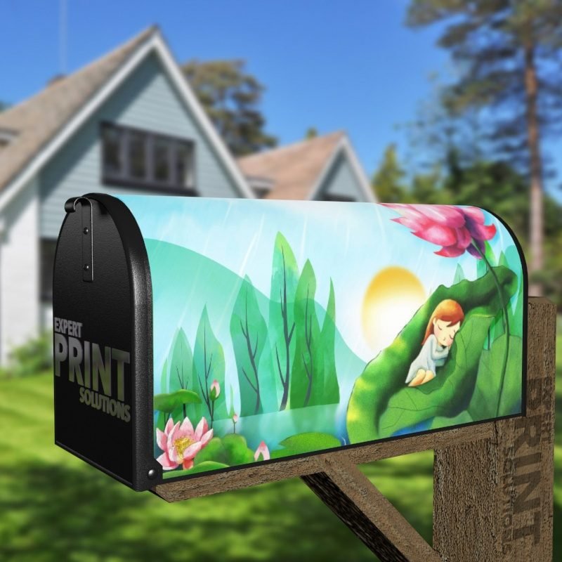 Little Fairy Sleeping Decorative Curbside Farm Mailbox Cover