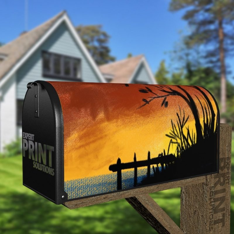 November Evening Decorative Curbside Farm Mailbox Cover