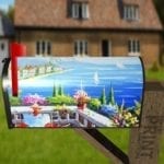 756-french-riviera-scene-curbside-mailbox-vinyl-cover French Riviera Scene Decorative Curbside Farm Mailbox Cover