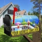 756-french-riviera-scene-rural-mailbox-magnetic-cover French Riviera Scene Decorative Curbside Farm Mailbox Cover