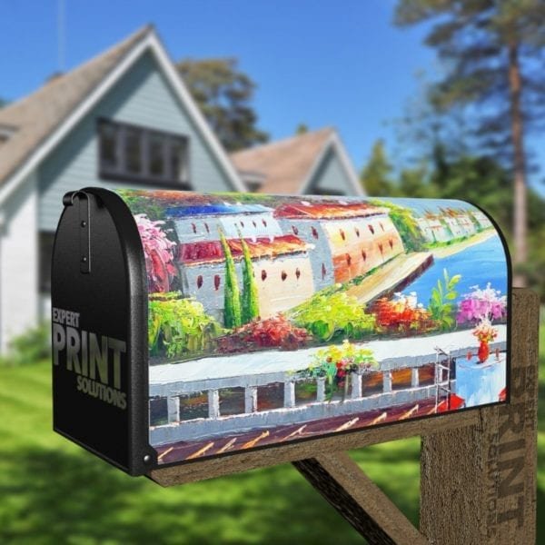 French Riviera Restaurant Decorative Curbside Farm Mailbox Cover