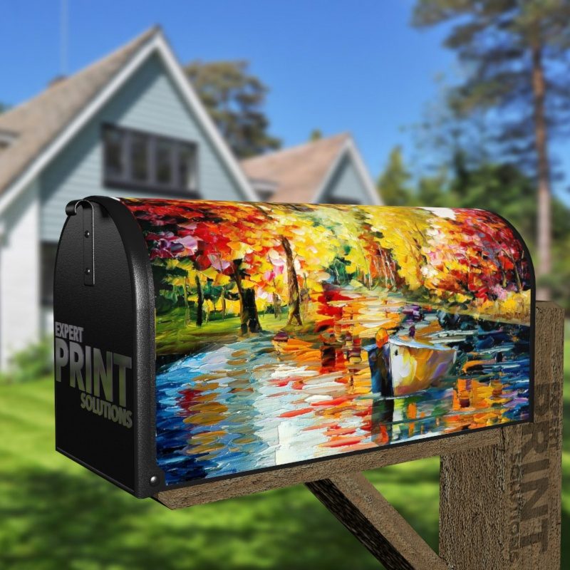 Autumn in the City Decorative Curbside Farm Mailbox Cover