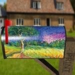 798-tree-of-colors-curbside-mailbox-vinyl-cover Tree of Colors Decorative Curbside Farm Mailbox Cover