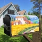 830-country-house-in-a-sunflower-land-farm-mailbox-magnetic-cover Country House in a Sunflower Land Decorative Curbside Farm Mailbox Cover