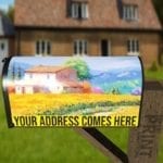 830-country-house-in-a-sunflower-land-farm-mailbox-reflective-cover Country House in a Sunflower Land Decorative Curbside Farm Mailbox Cover