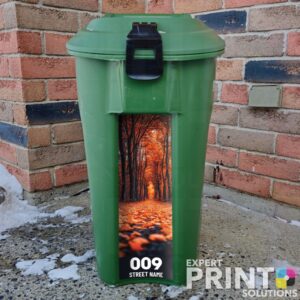 Stunning fall autumn trees nature Green Bin Sticker
